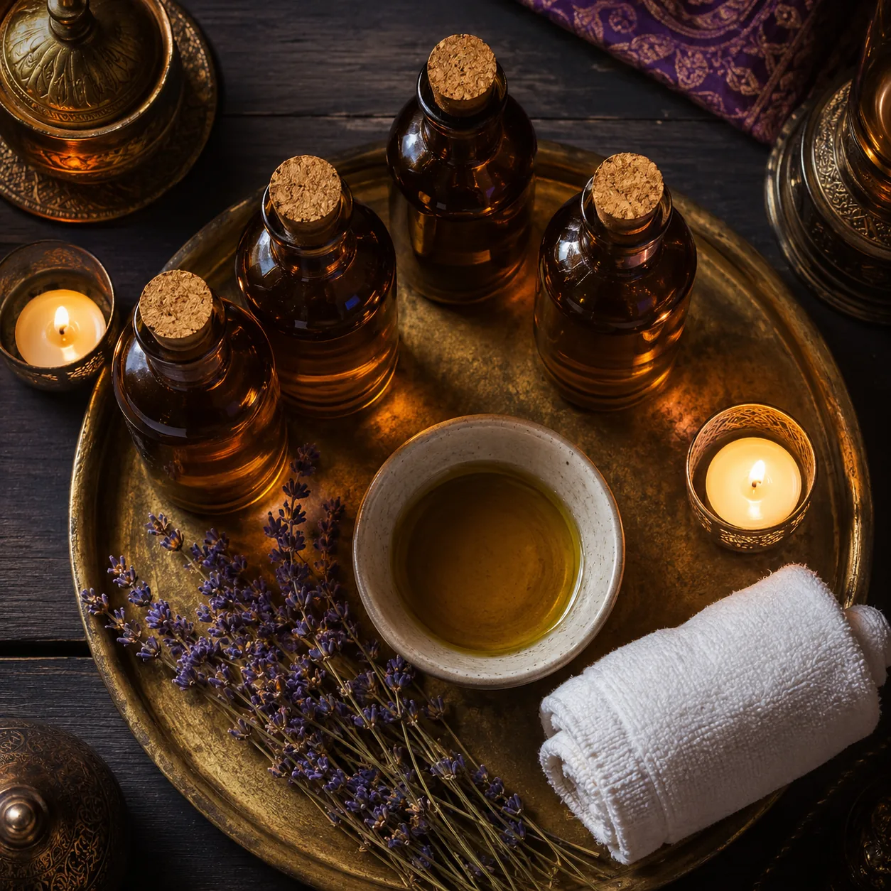 Aromaterapi yağ tepsisi — Lila Spa, Büyükçekmece misafirlerine hizmet veren salon