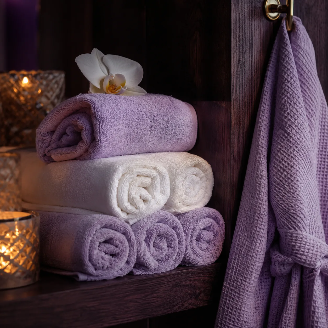 Havlu ve bornoz seti — Lila Spa, Büyükçekmece misafirlerine hizmet veren salon
