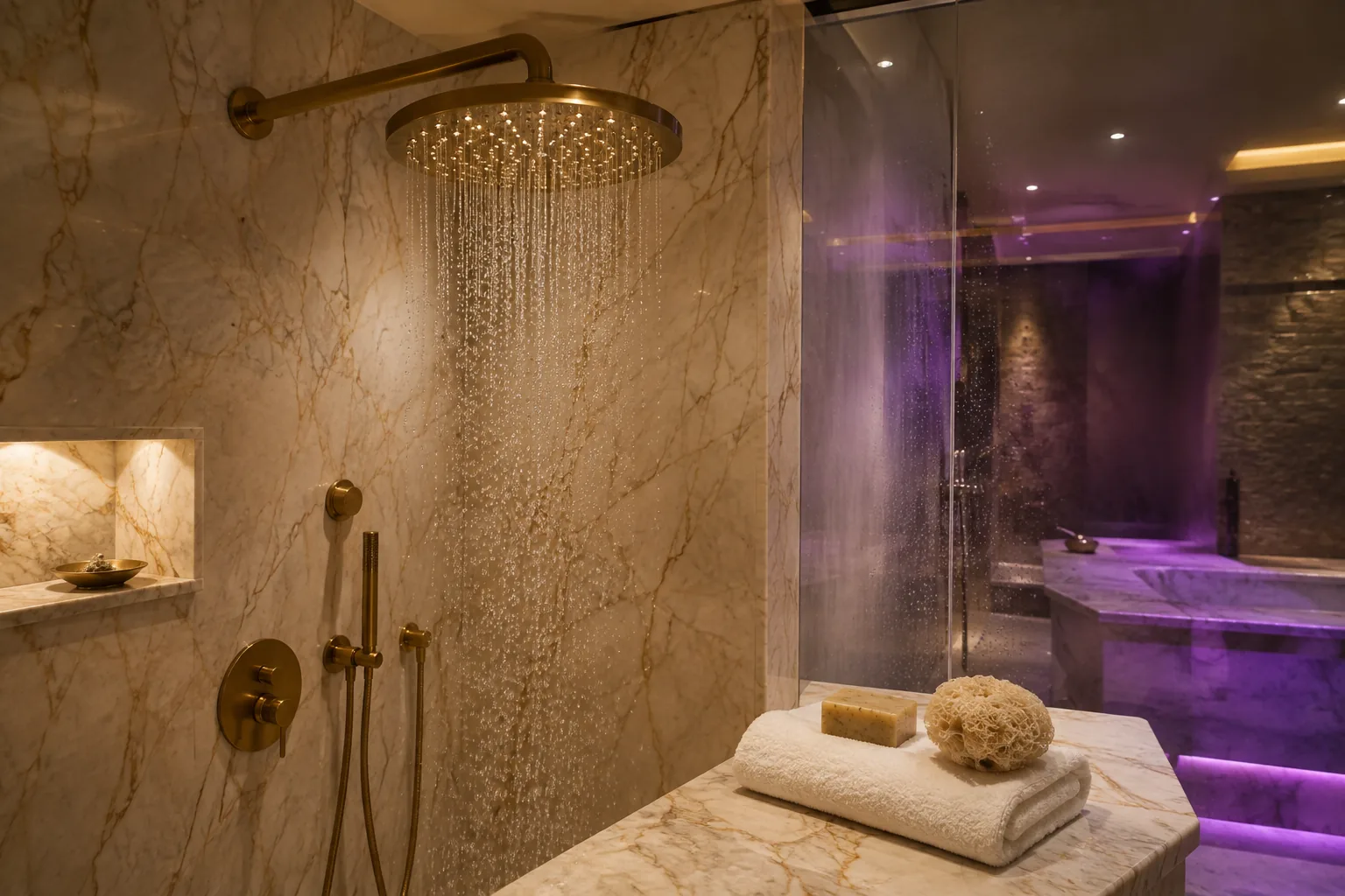Spa duş bölümü — Lila Spa, Büyükçekmece misafirlerine hizmet veren salon